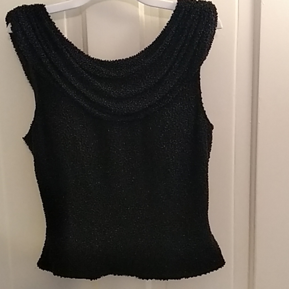 Vintage Cecily Brown - Black Beaded Camisole